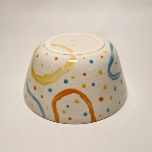 Handmade ceramic - Coloured Lines bowl