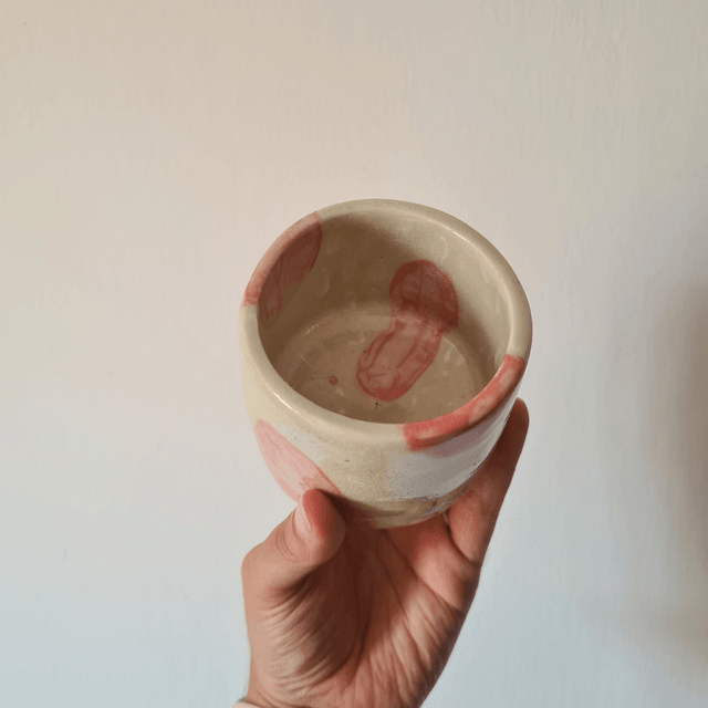 Handmade ceramic - Pink dots