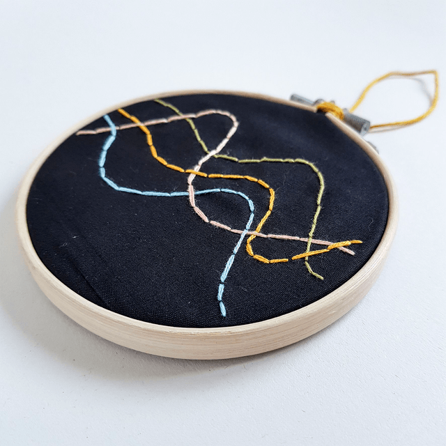 Embroidered Sound Waves 11cm - ORIGINAL