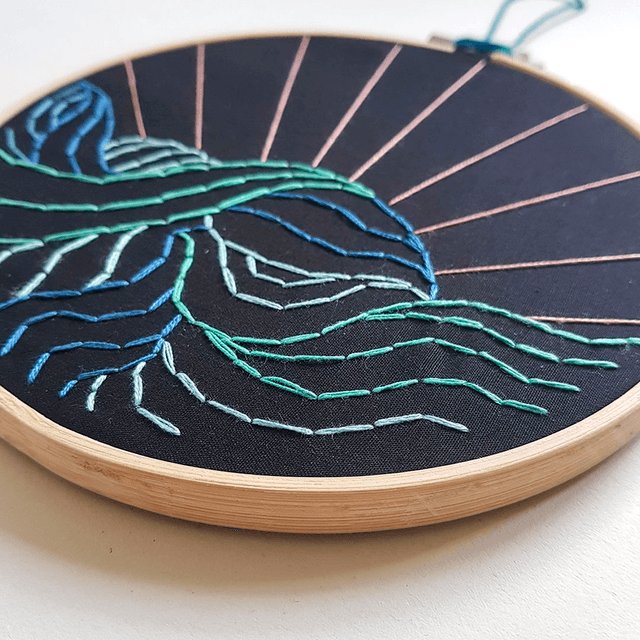 Embroidered Waves 16cm - ORIGINAL