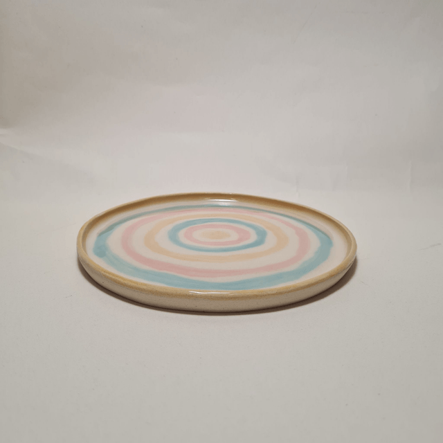 Handmade ceramic - Coloured circles dish