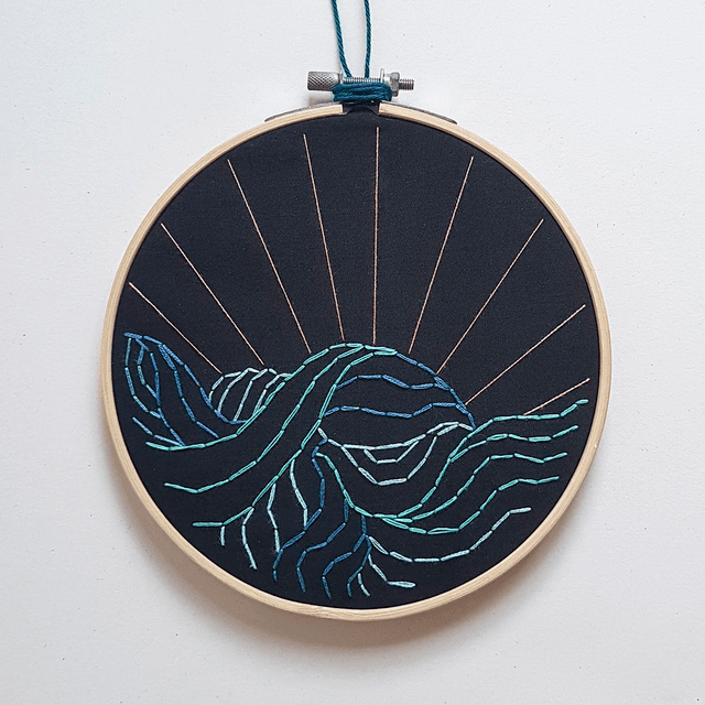 Embroidered Waves 16cm - ORIGINAL